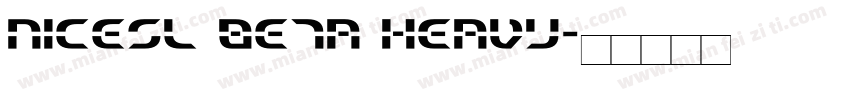 nicesl beta heavy字体转换